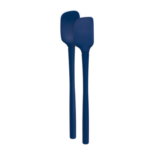 Tovolo Flex-Core Silicone Handled Mini Spatula & Spoonula Set - Indigo