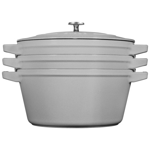 Staub 4PC Cast Iron Stackable Set - Graphite Grey