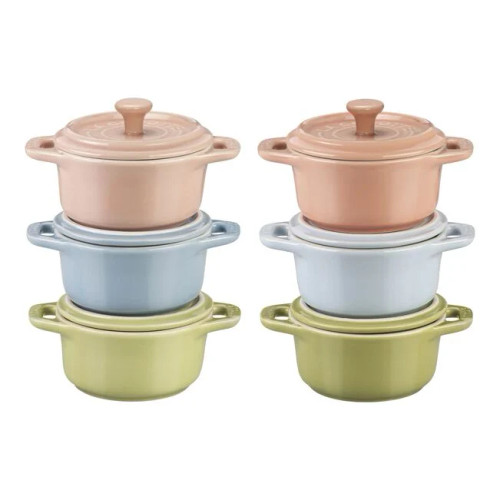 Staub Mini Cocotte Macaron Colors - 6 Piece Set