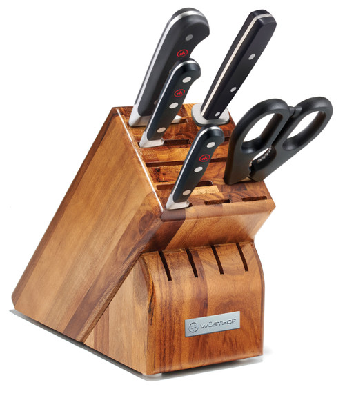 Wusthof Classic 6-Piece Starter Knife Acacia Block Set