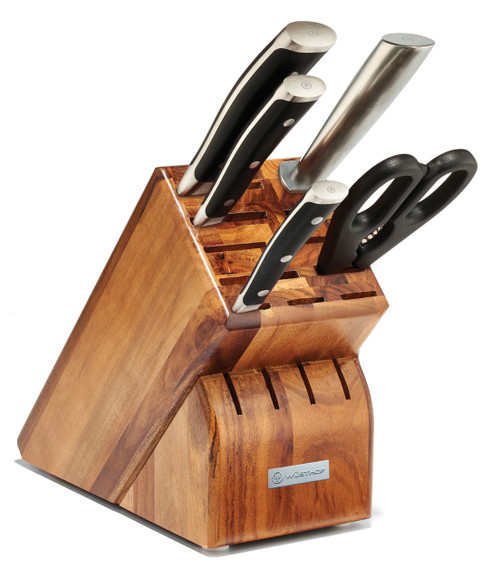 Wusthof Classic Ikon 6 Piece Acacia Wood Block Set