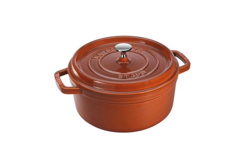 Staub Cast Iron 5 1/2 qt. Round Cocotte - Burnt Orange