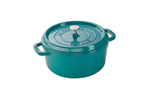 Staub Cast Iron 5 1/2 qt. Round Cocotte - Turquoise