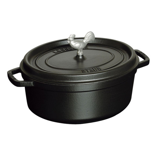 Staub Cast Iron 5.75 Quart Coq au Vin Cocotte - Matte Black