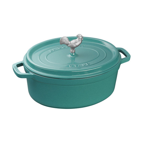 Staub Cast Iron 5.75 qt. Turquoise Coq au Vin Cocotte