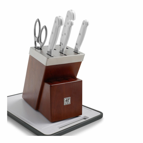 Zwilling Pro Le Blanc 7 piece Knife Set with Self-sharpening Block