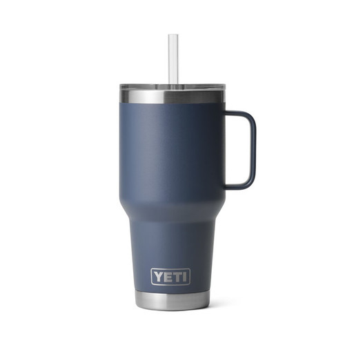 Yeti 35 Ounce Rambler Mug with Straw Lid - Navy