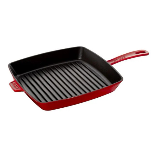 Staub Cast Iron American Square Grill Pan 12 x 12 inch - Cherry