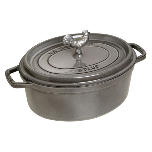 Staub Cast Iron 5.75 qt. Graphite Grey Coq au Vin Cocotte