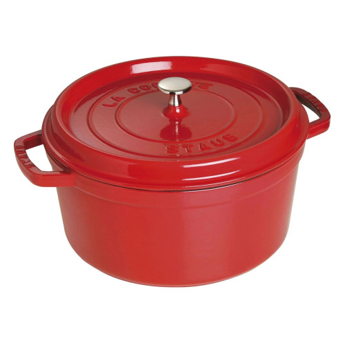 Staub Cast Iron 5.5 qt. Cherry Round Cocotte