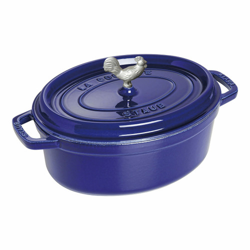 Staub Cast Iron 5.75 qt. Dark Blue Coq au Vin Cocotte