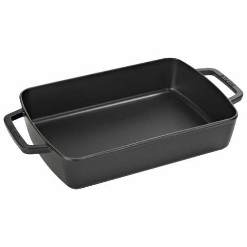 Staub Enameled Cast Iron 12 x 8" Roasting Pan - Matte Black