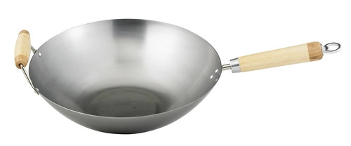 Helen Chen's Asian Kitchen 14 Inch Carbon Steel Stir Fry Wok