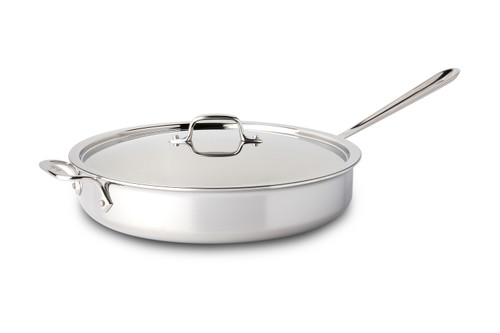 All-Clad d3 Stainless Steel 6 qt. Saute Pan with Lid