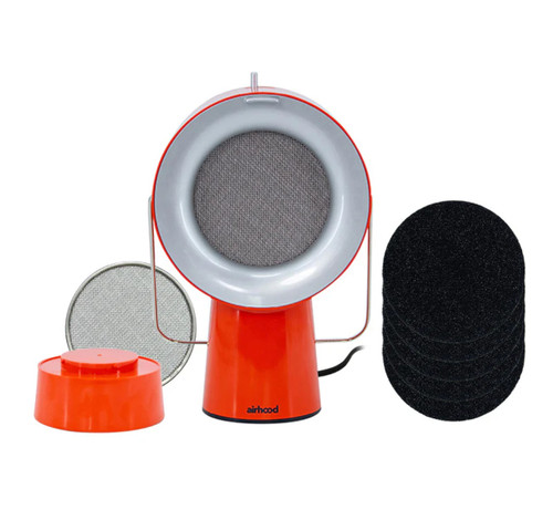 AirHood Wired Daily Trio - Portable Kitchen Air Cleaner - Cadmium Orange