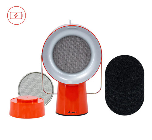 AirHood Wireless Daily Trio - Portable Kitchen Air Cleaner - Cadmium Orange