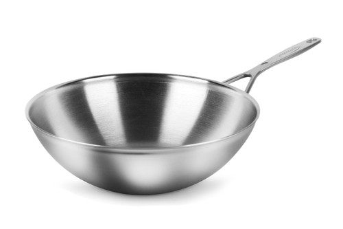 Demeyere Industry5 Stainless Steel 5 qt. Flat Bottom Wok
