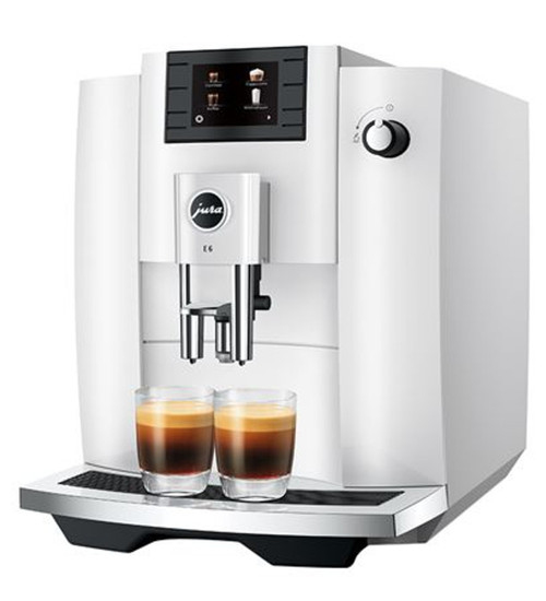 Jura E6 Automatic Coffee Machine - White