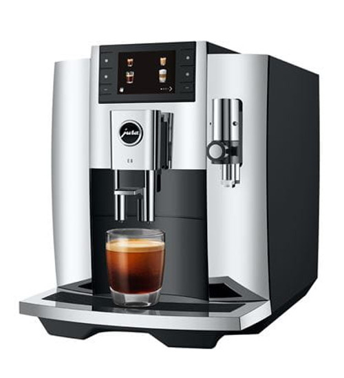 Jura E8 Super Automatic Coffee Machine - Chrome