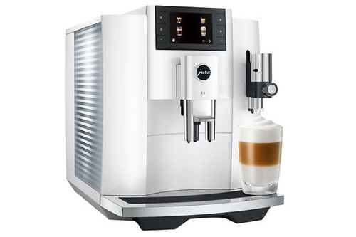 Jura E8 Super Automatic Coffee Machine - Piano White