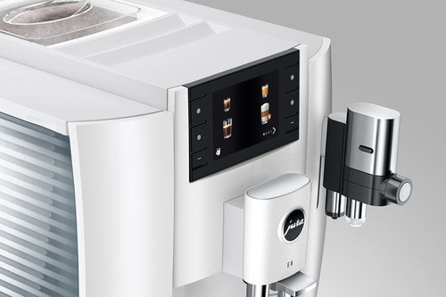 Jura E8 Super Automatic Coffee Machine - Piano White