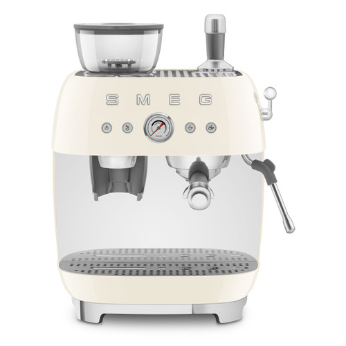 SMEG Retro Style Espresso Manual Coffee Machine - Cream