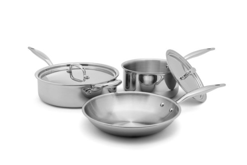 Hammer Stahl Heritage Steel Multi-Ply 5 Piece Essentials Cookware Set