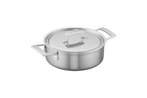 Demeyere Industry5 Stainless Steel 4 Quart Deep Saute Pan with Lid