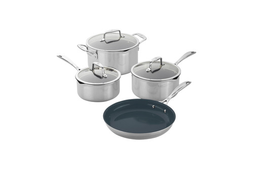 Zwilling CFX Stainless Steel 7 Piece Ceramic Nonstick Cookware Set