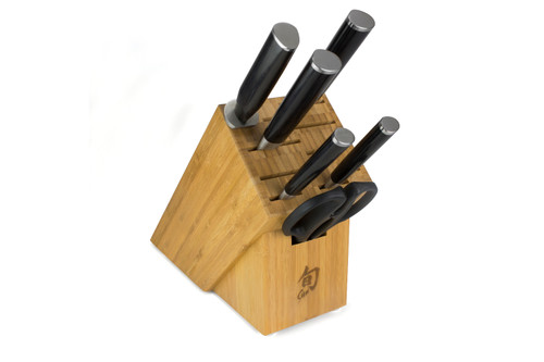 Shun Classic 7 Piece Knife Block Set with Bamboo Block