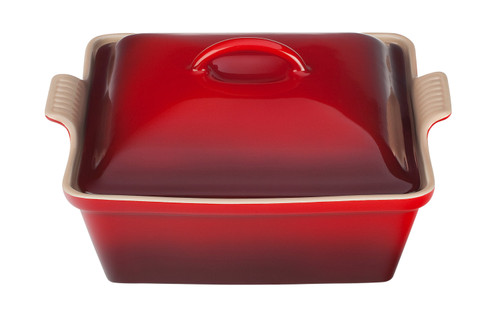 Le Creuset Heritage Stoneware 2 1/2 qt. Square Casserole - Cerise