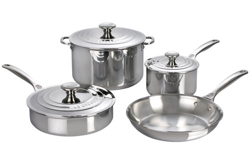 Le Creuset Premium Stainless Steel 7 Piece Cookware Set