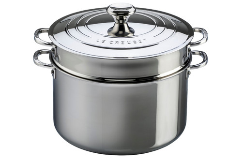 Le Creuset Premium Stainless Steel 9 qt. Stock Pot with Lid & Insert
