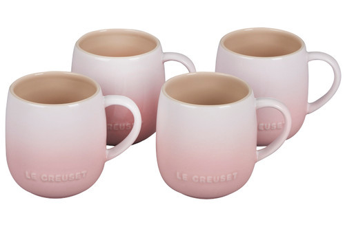 Le Creuset Stoneware Set of 4 Heritage Mugs - Shell Pink