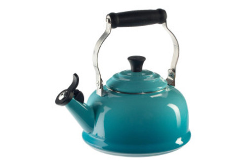Le Creuset Classic Whistling Tea Kettle with Phenolic Knob - Caribbean
