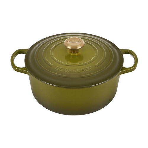 Le Creuset Signature Cast Iron 7.25 qt. Olive Round Dutch Oven