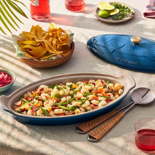 Le Creuset 1.7qt Fish Baker - Marseille with Stainless Steel Knob