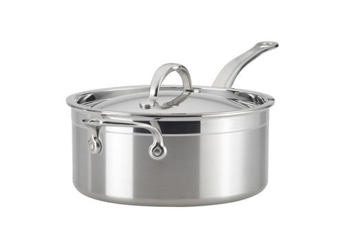 Hestan ProBond Forged Stainless Steel 4 qt. Sauce Pan w/Lid & Helper Handle