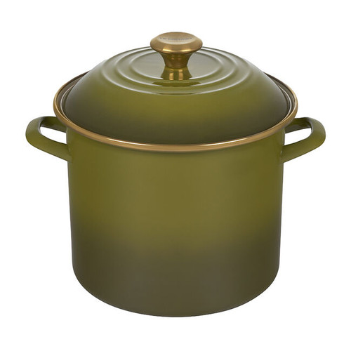 Le Creuset Enamel on Steel 10 qt. Olive Stock Pot