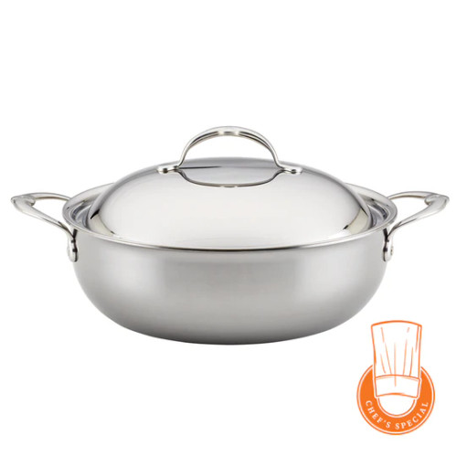 Hestan Nanobond Stainless Steel Dutch Oven 5 Quart with Lid
