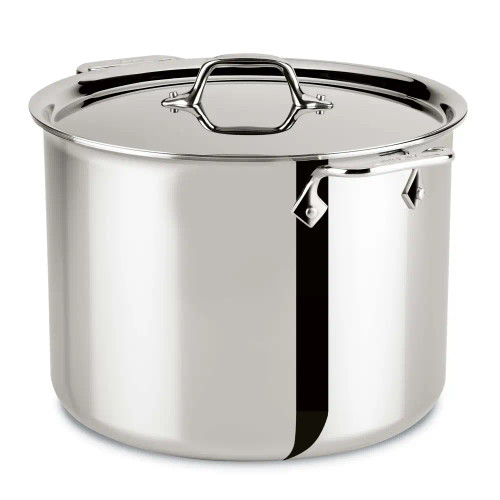 All-Clad d3 Stainless Steel 12 qt. Stock Pot with Lid