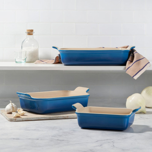 Le Creuset Heritage 3 Piece Rectangular Baking Dish Set - Marseille