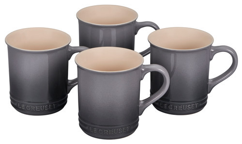 Le Creuset Stoneware Classic Set of 4 Coffee Mugs - Oyster