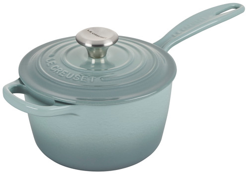Le Creuset Signature Cast Iron 1.75 qt. Sea Salt Saucepan