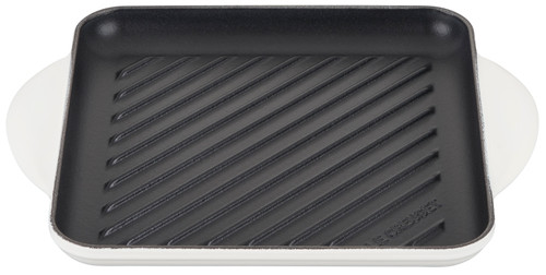 Le Creuset Enameled Cast Iron 9.5" Square Grill Pan -  White