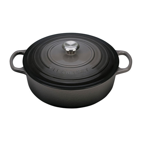 Le Creuset Signature Cast Iron Round Wide 6.75 Quart Oven - Oyster