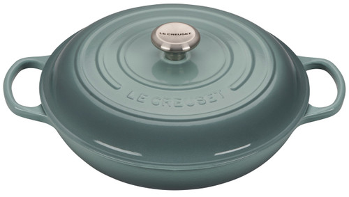 Le Creuset Signature Cast Iron 5 qt. Sea Salt Braiser