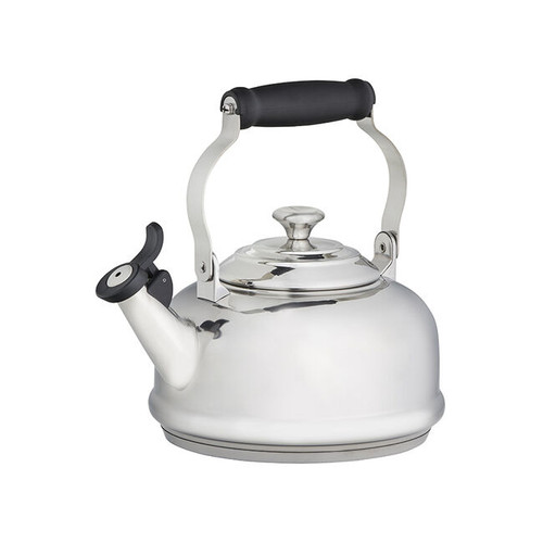Le Creuset Classic Whistling Tea Kettle with Stainless Steel Knob - Stainless Steel
