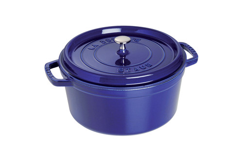 Staub Cast Iron 5 1/2 qt. Round Cocotte - Dark Blue
