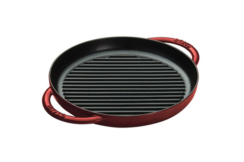 Staub Cast Iron 10 inch Pure Grill - Grenadine